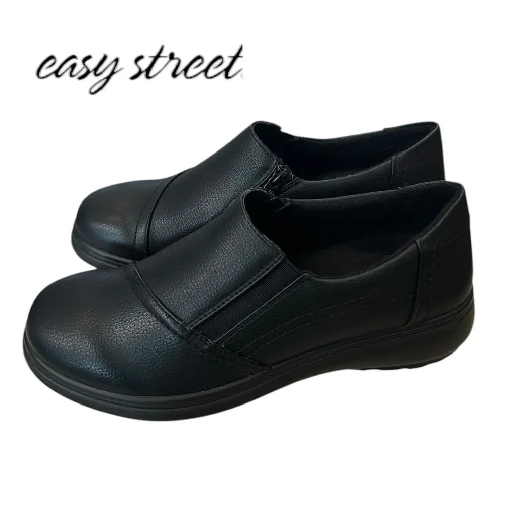 New Easy Street Maple Women's Black Comfort Flats Loafers 8.5